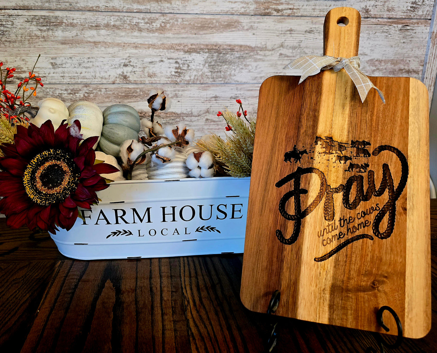 "Pray Until the Cows Come Home" Cutting Board