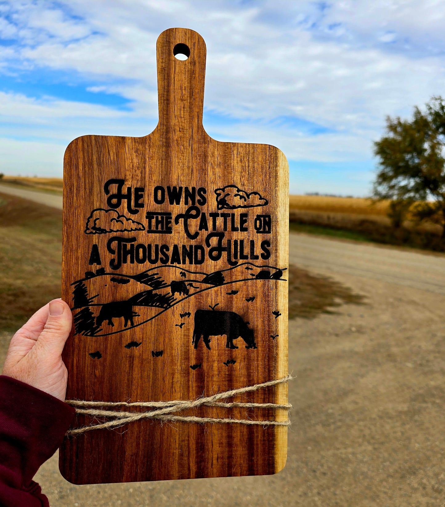 "He Owns the Cattle" Cutting Board