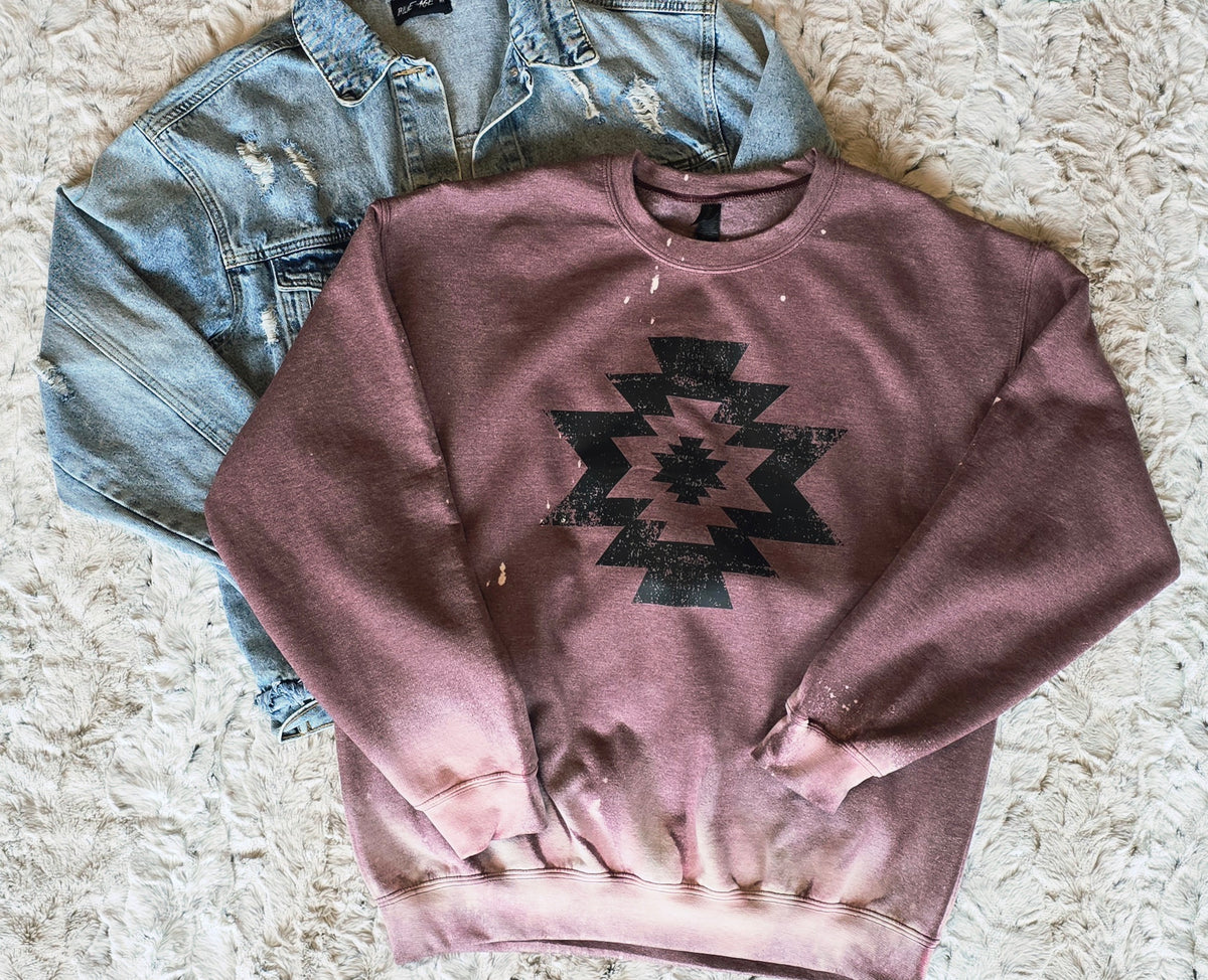 Bleached Aztec Crew